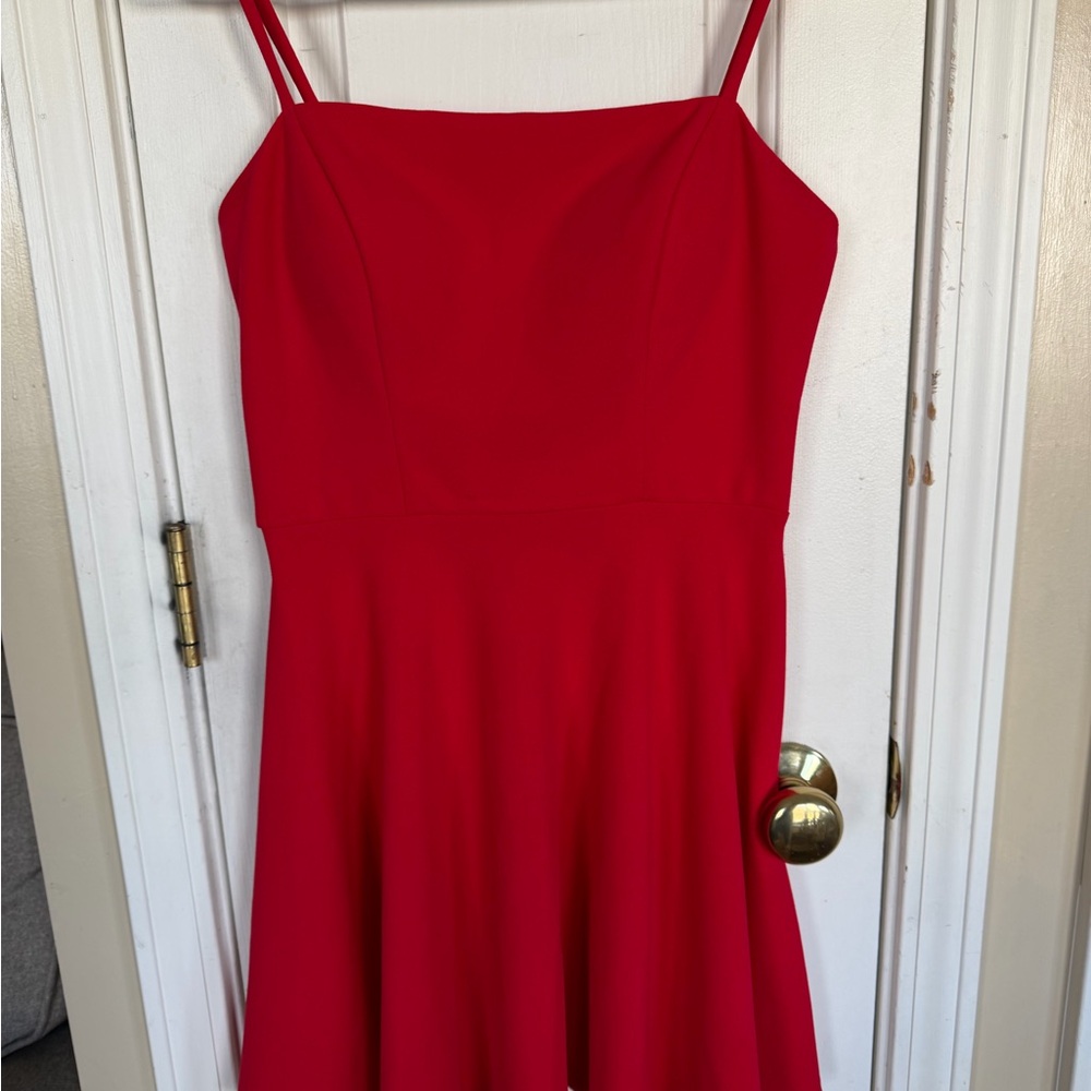 B. Smart Vibrant Red Mini Dress